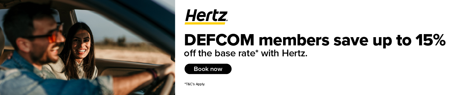 DEFCOM members receive exclusive rates of vehicle rental* with Hertz